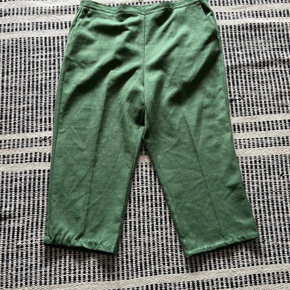 Alfred Dunner Size 18 Green Elastic waist Pants